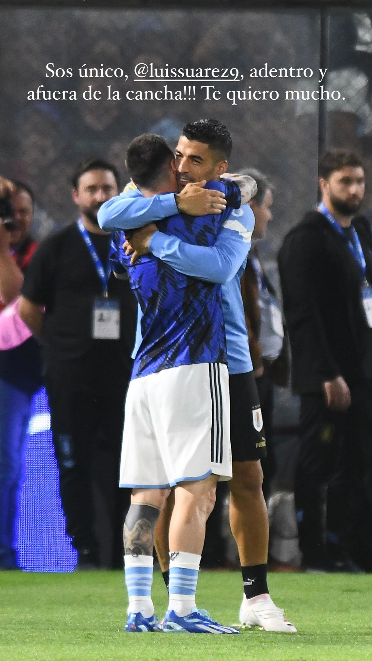 Lionel Messi Luis Suarez message