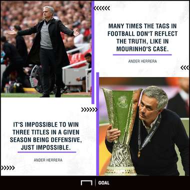 Ander Herrera Jose Mourinho Manchester United not defensive
