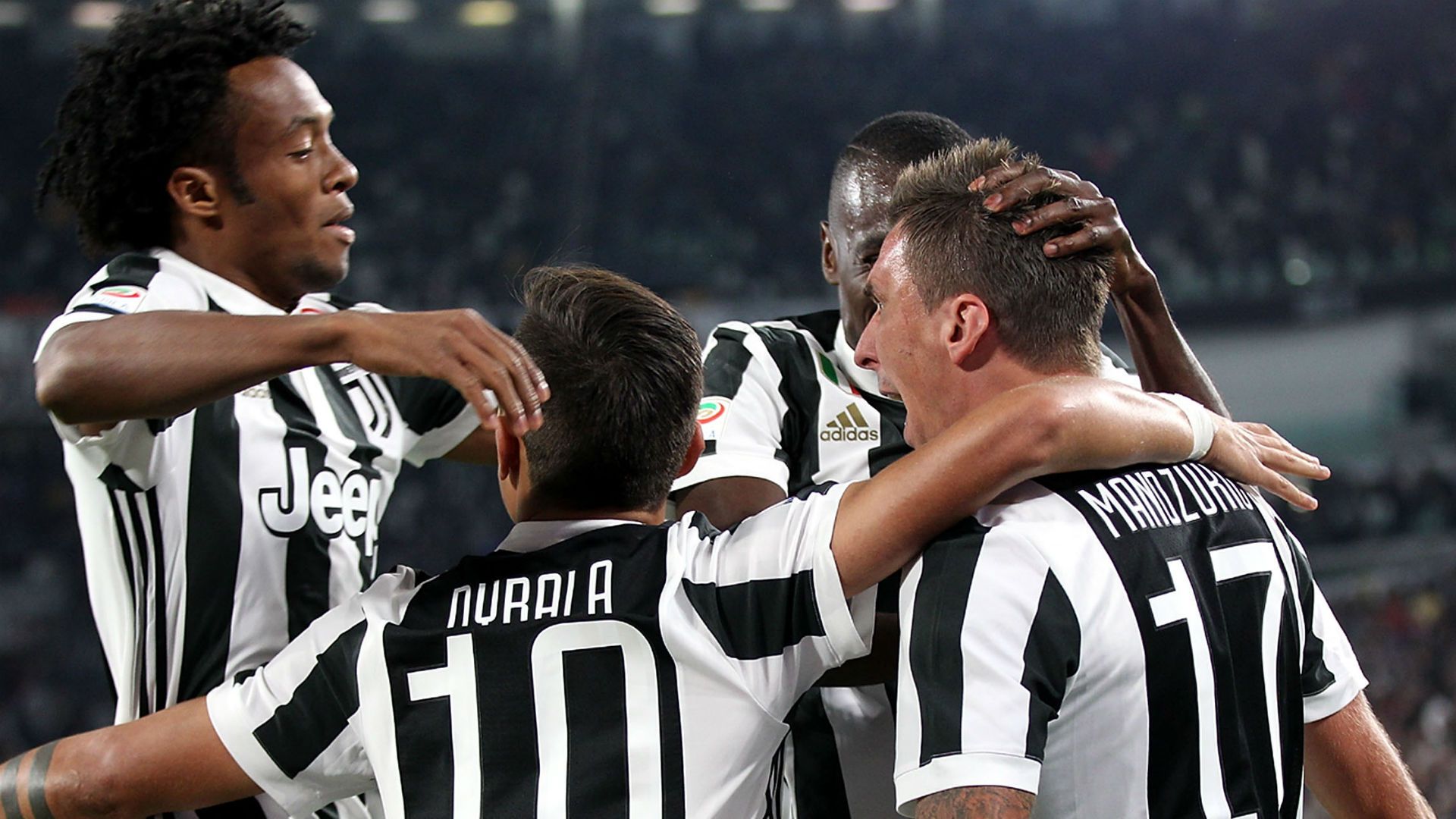Juventus celebrating Juvenus Fiorentina Serie A