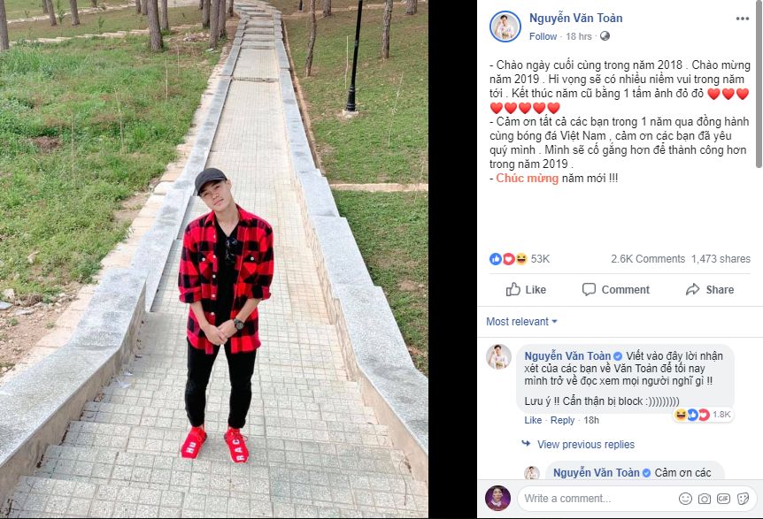 Văn Toàn mừng năm mới