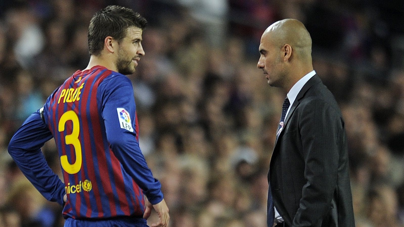 Gerard Pique, Pep Guardiola - FC Barcelona