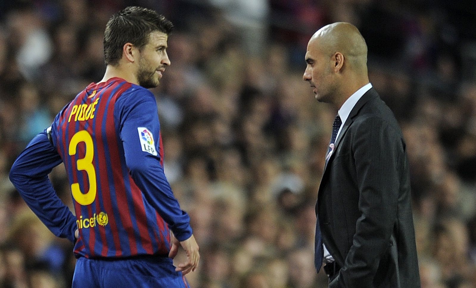 Gerard Pique, Pep Guardiola - FC Barcelona