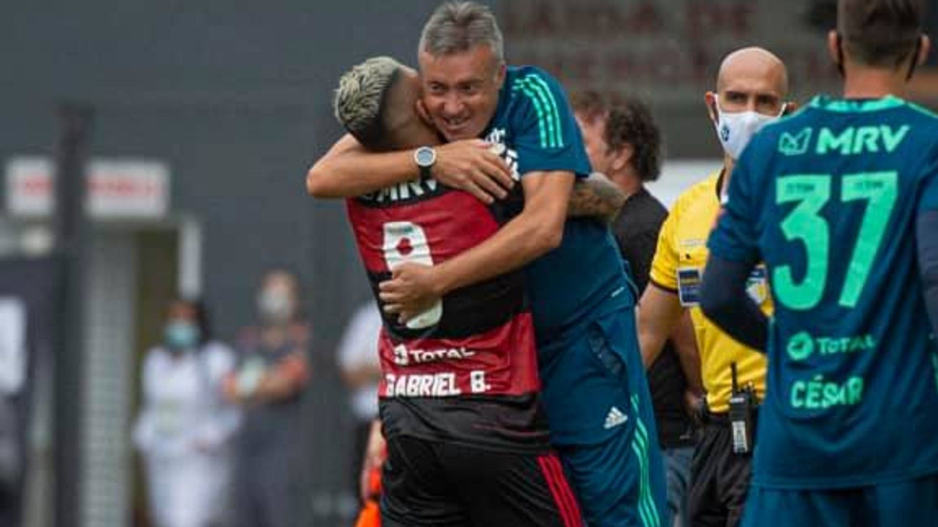 Gabigol Domenec Torrent Flamengo Santos Brasileirão 30 08 2020