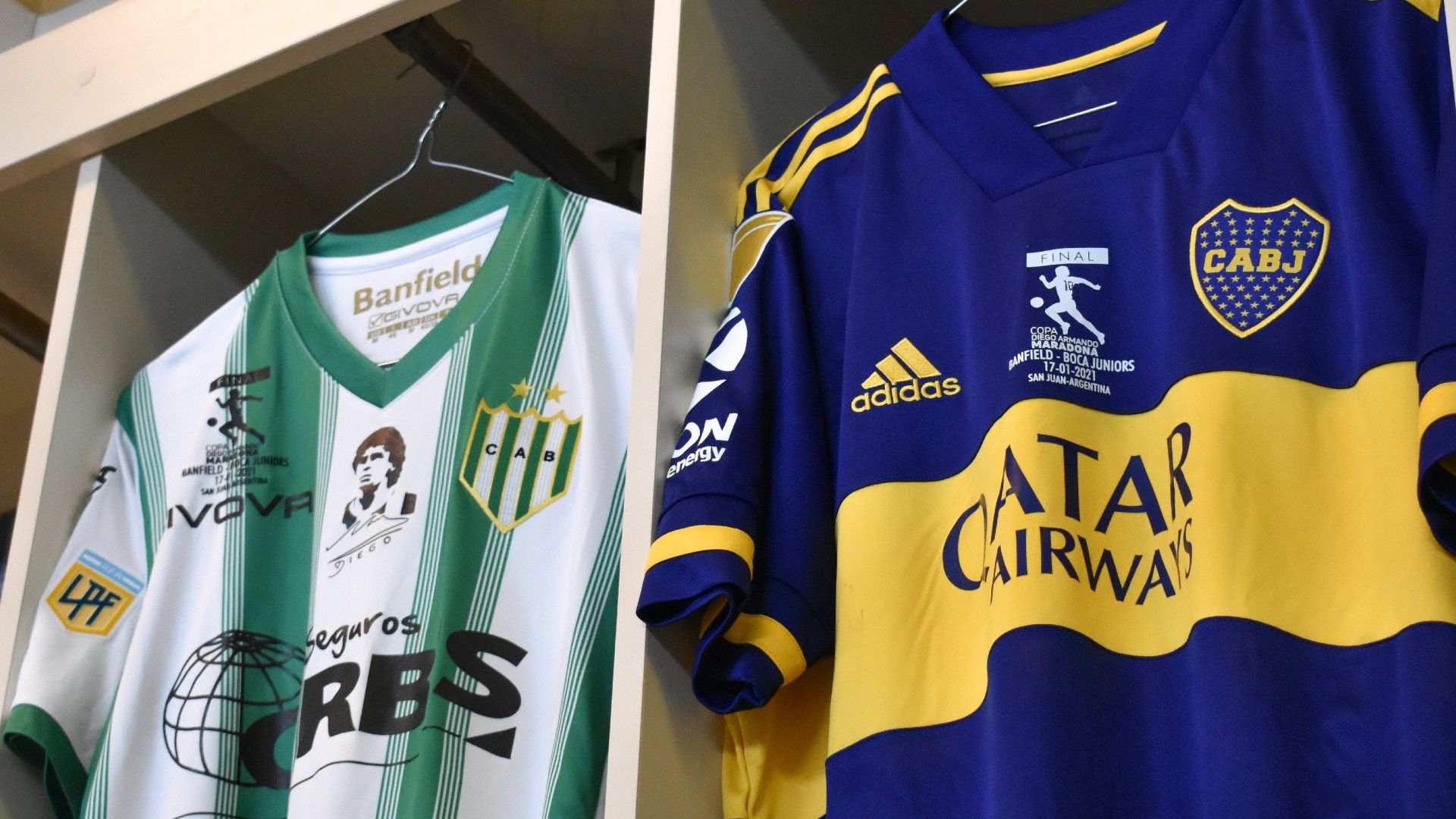 Camisetas Banfield Boca Final Copa Diego Maradona 17012021