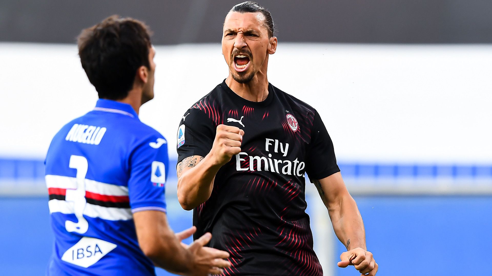 Zlatan Ibrahimovic Sampdoria Milan Serie A