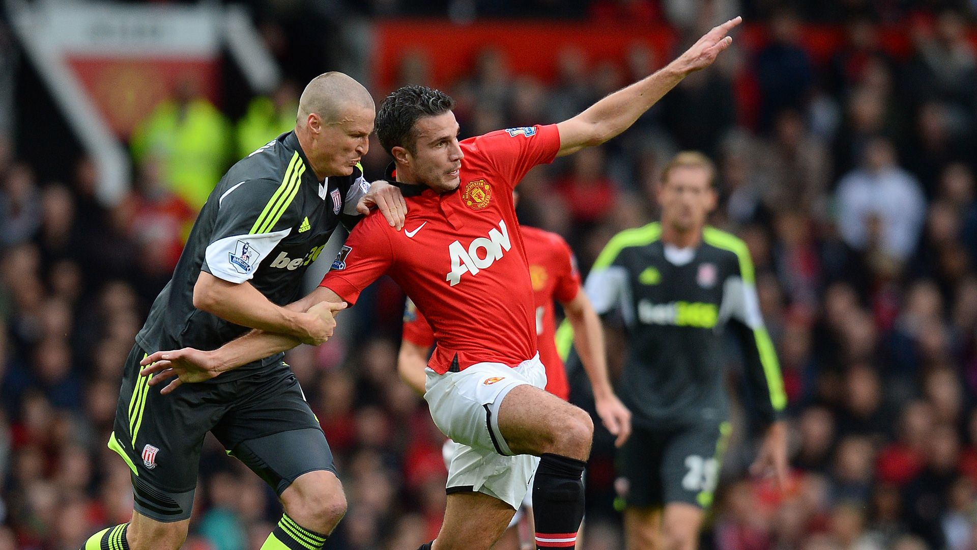 Van Persie vs Stoke City Manchester United