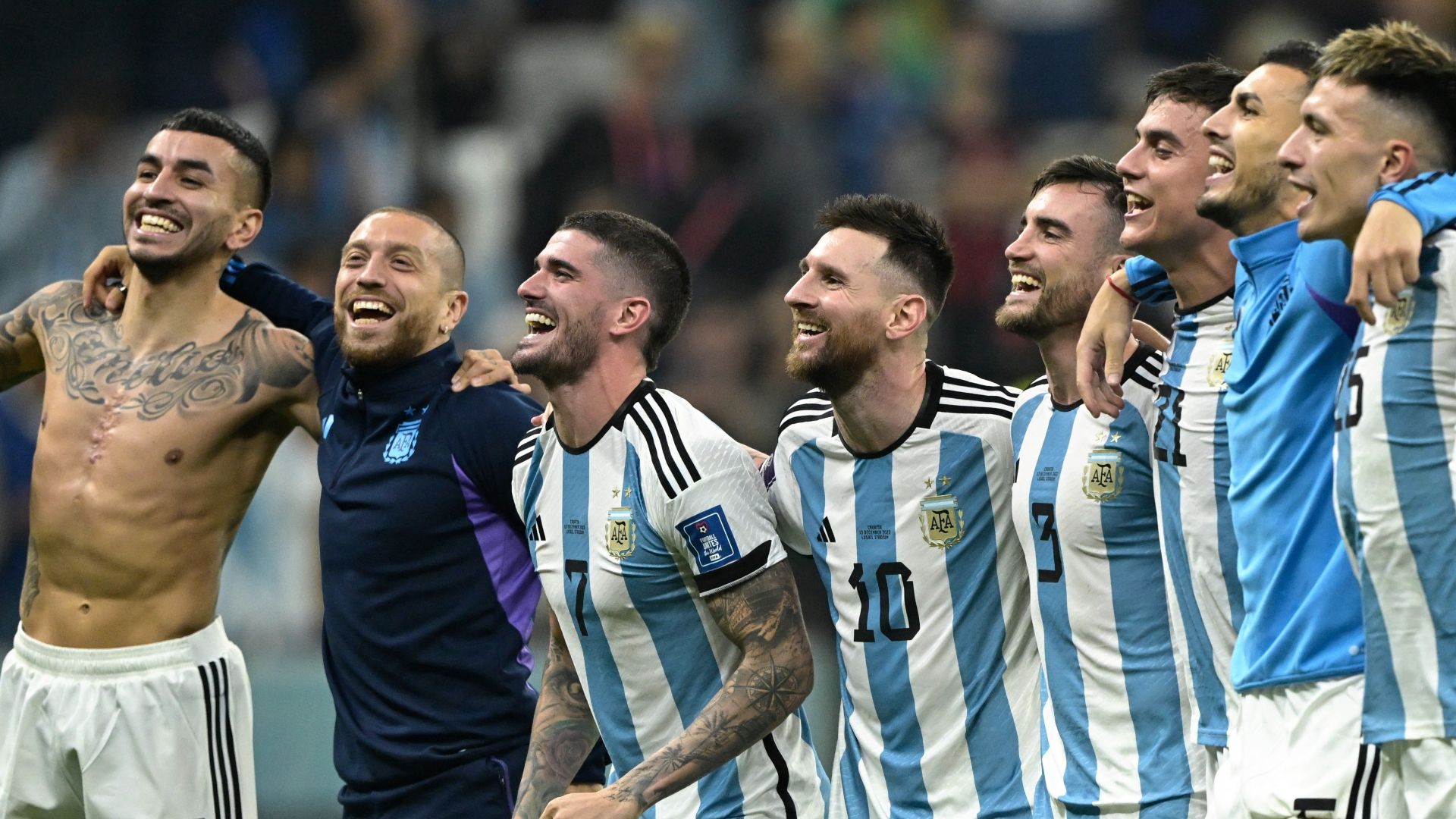 Argentina celebrate Croatia World Cup 2022