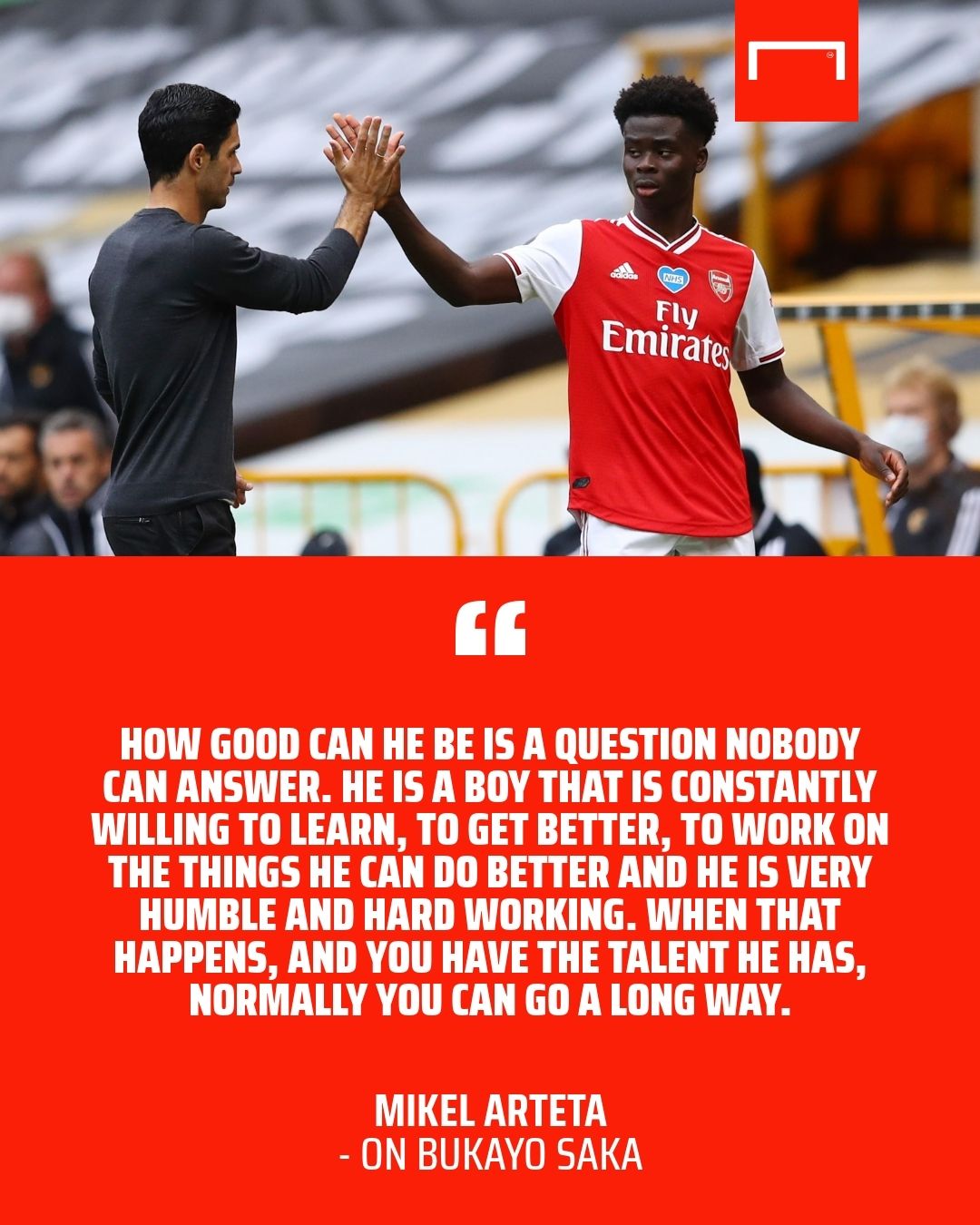 Mikel Arteta Bukayo Saka Arsenal GFX