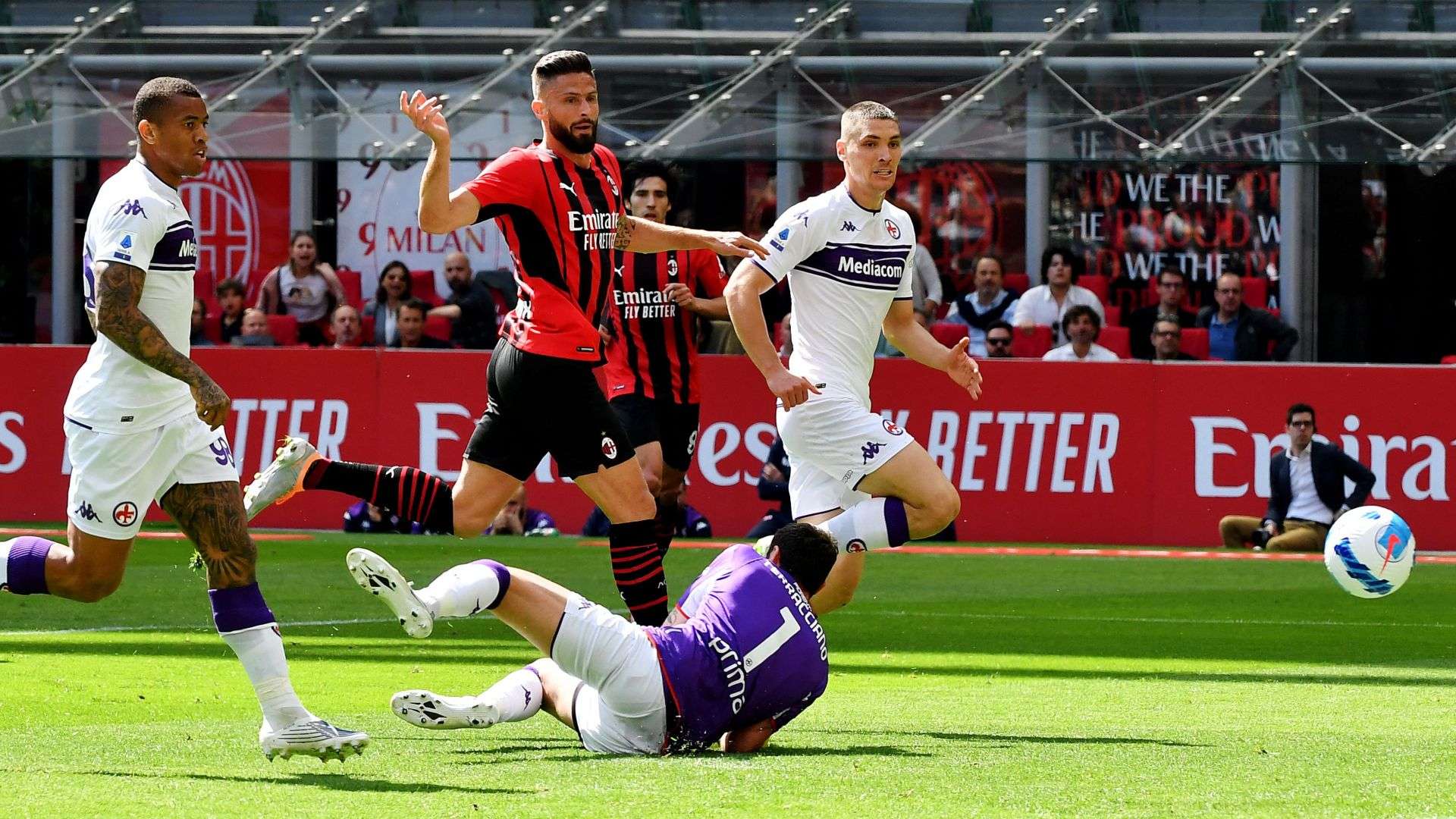 Olivier Giroud Milan Fiorentina Serie A