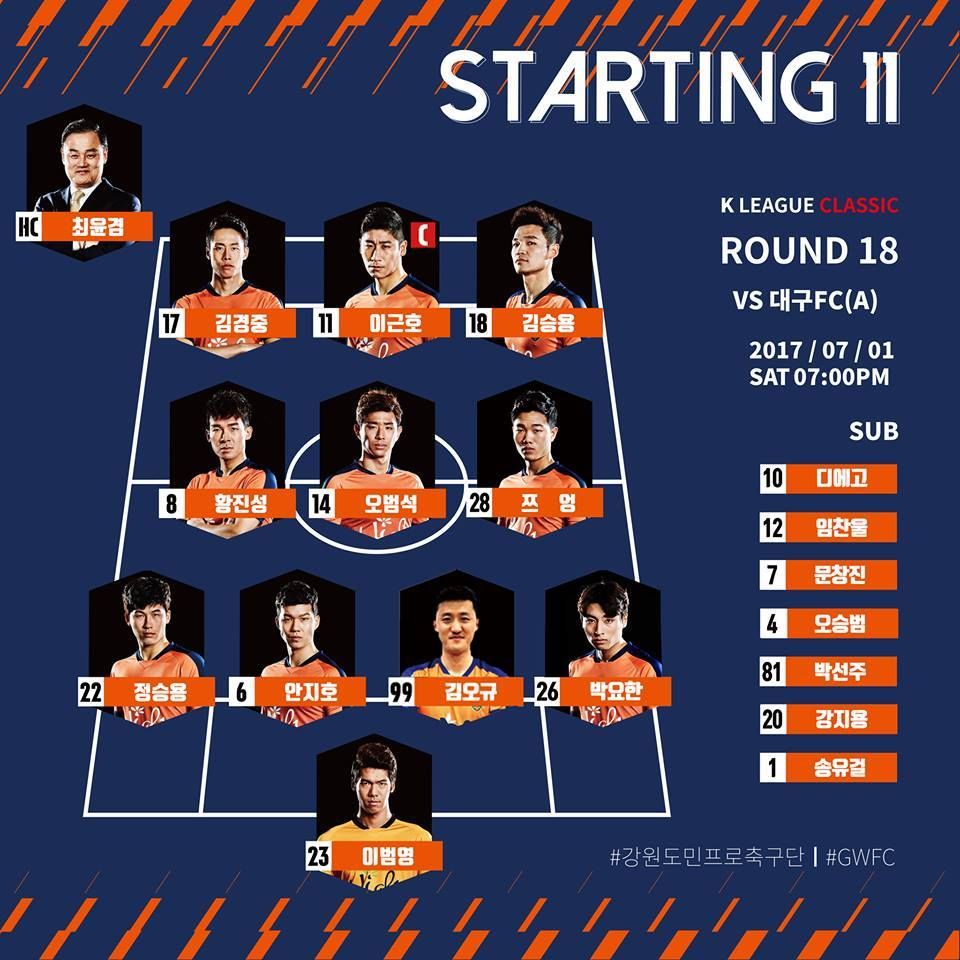 Daegu Gangwon FC K League Classic