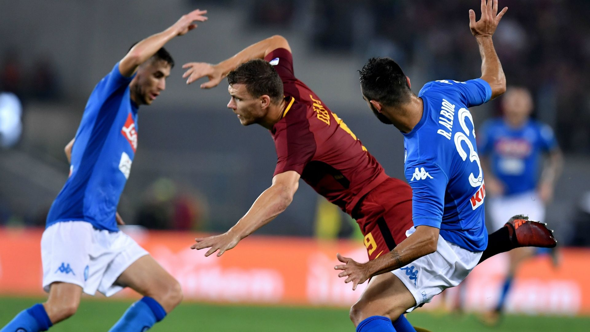 Dzeko Roma Napoli Serie A