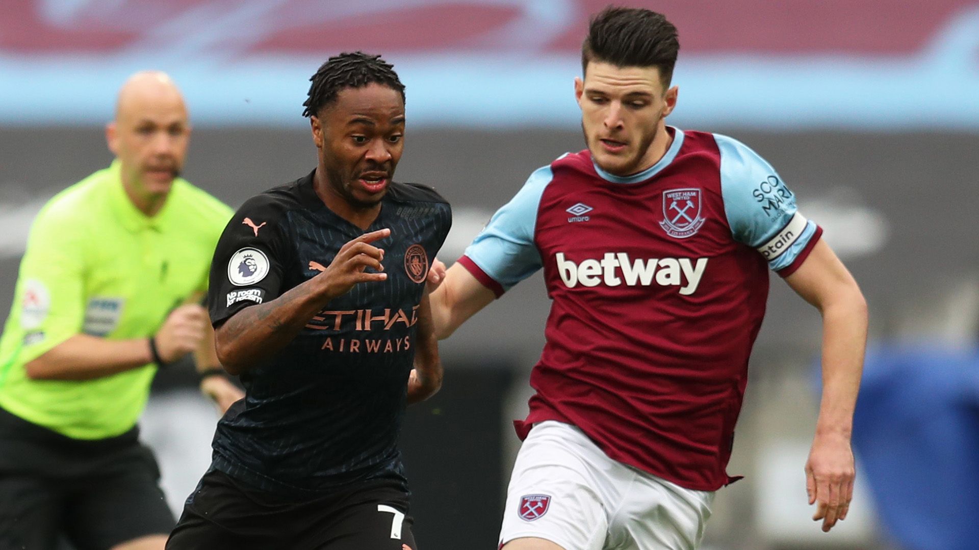 Raheem Sterling Declan Rice Man City West Ham 2020-21