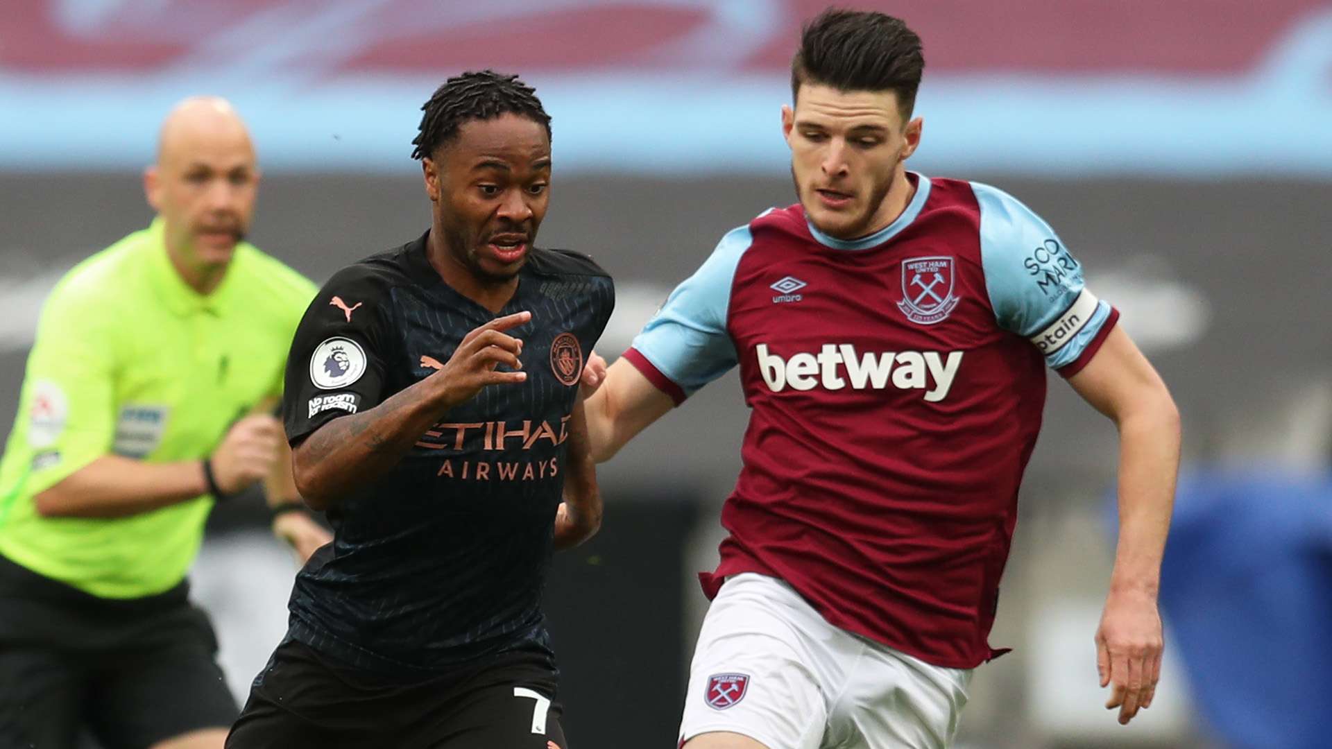 Raheem Sterling Declan Rice Man City West Ham 2020-21