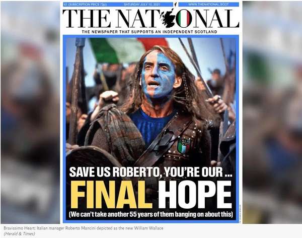 Save us Roberto Scottish newspaper