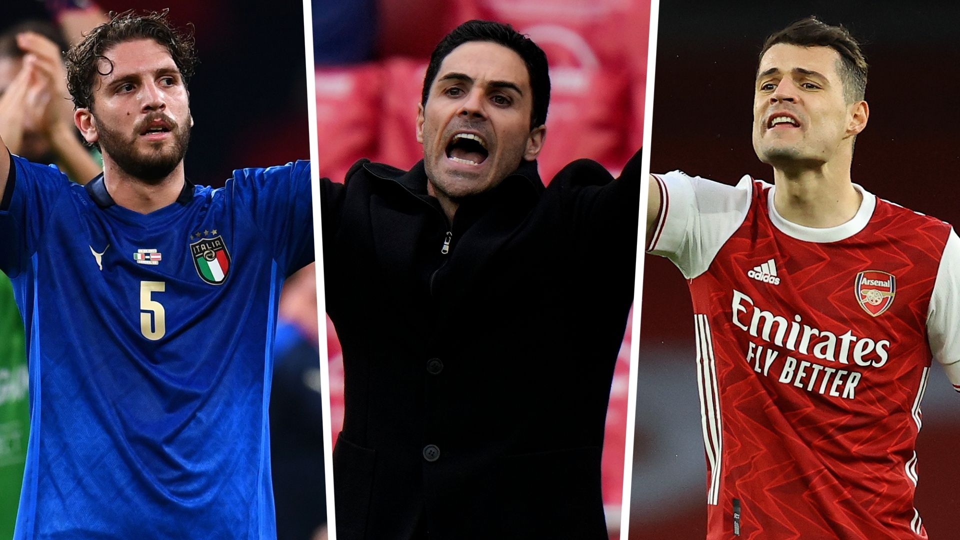 Manuel Locatelli Mikel Arteta Granit Xhaka Arsenal GFX