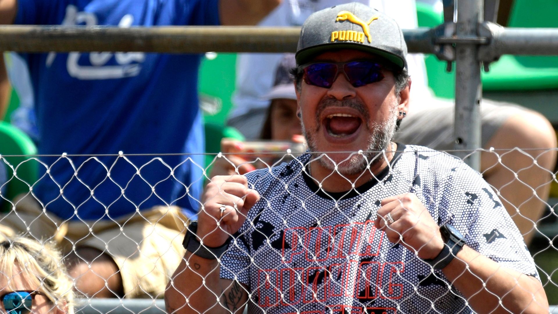 Diego Maradona Davis Cup Argentina v Italy 03022017