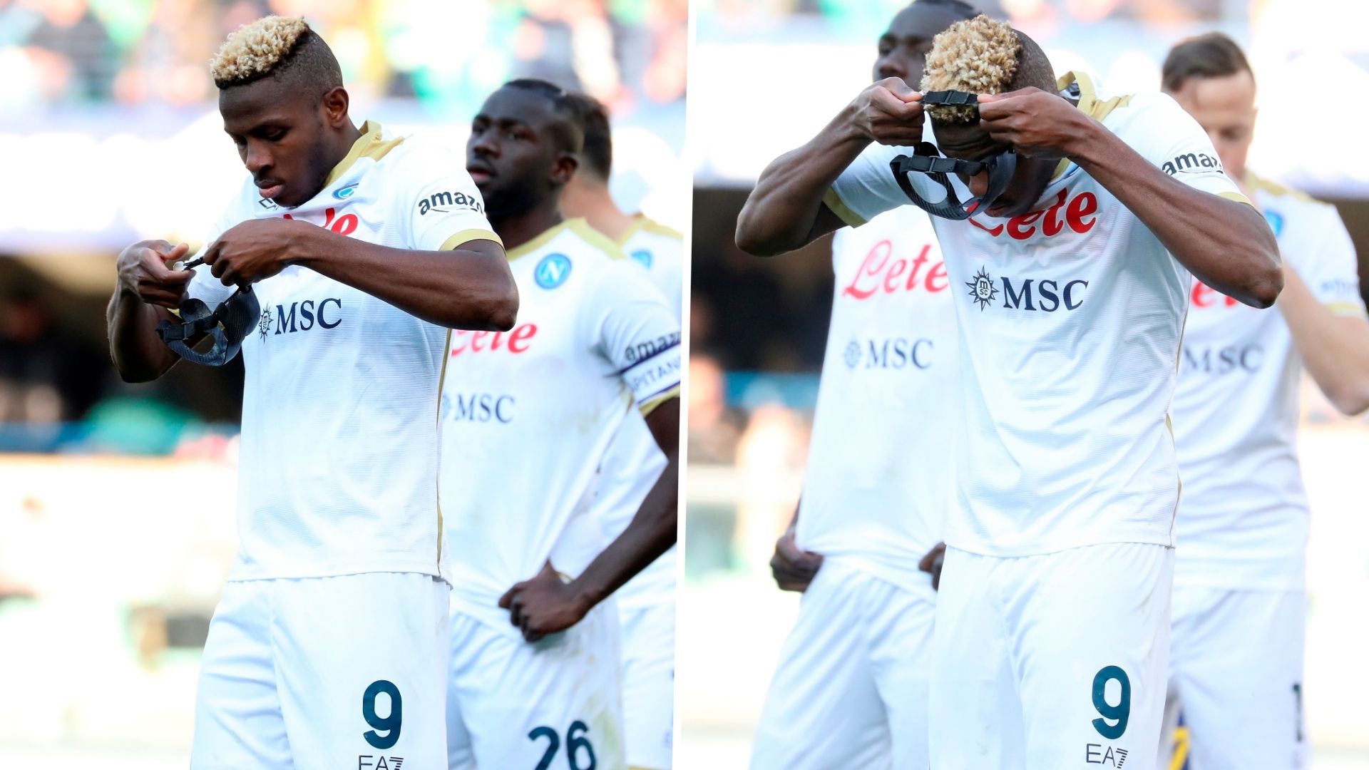 Osimhen Verona Napoli mask