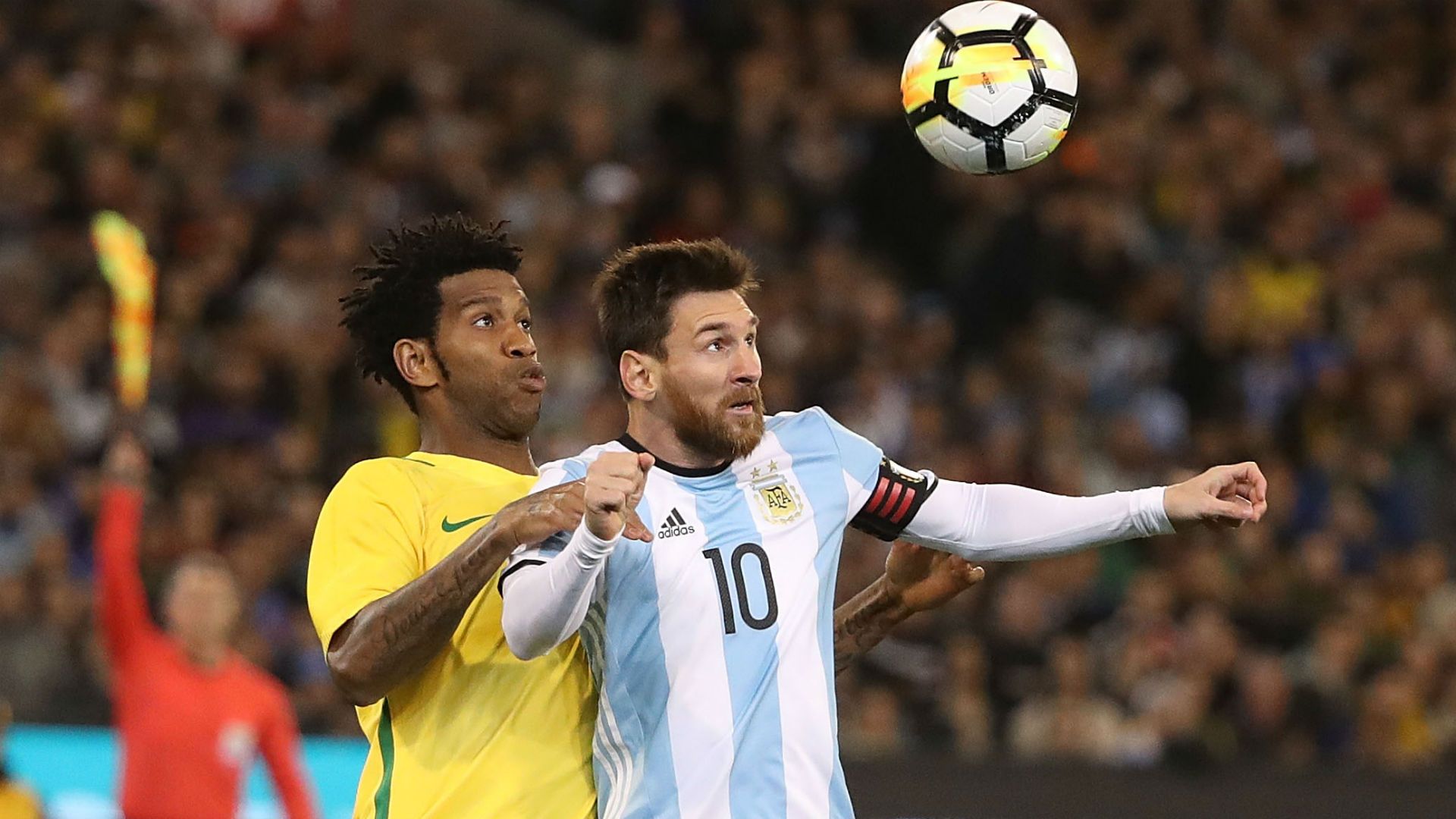 Brasil Argentina Gil Silva Lionel Messi 09062017