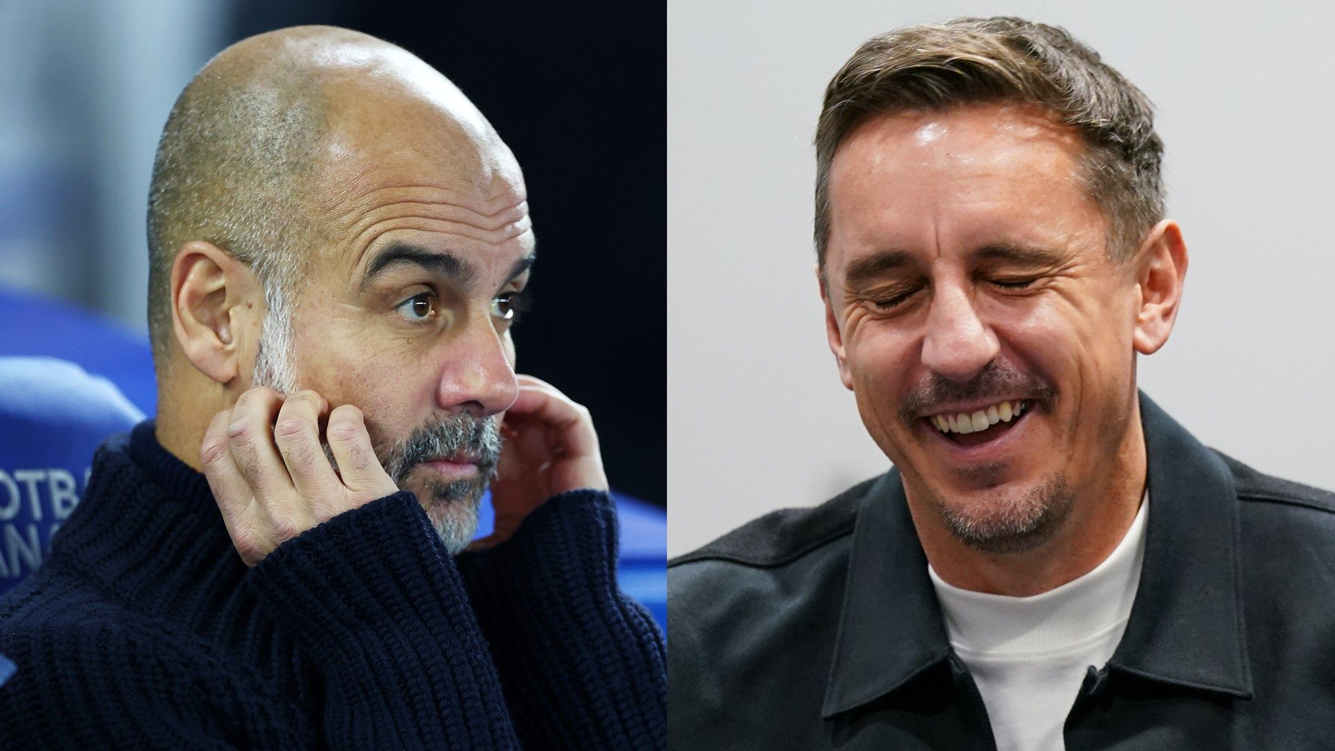 Pep Guardiola Gary Neville Man City Salford City