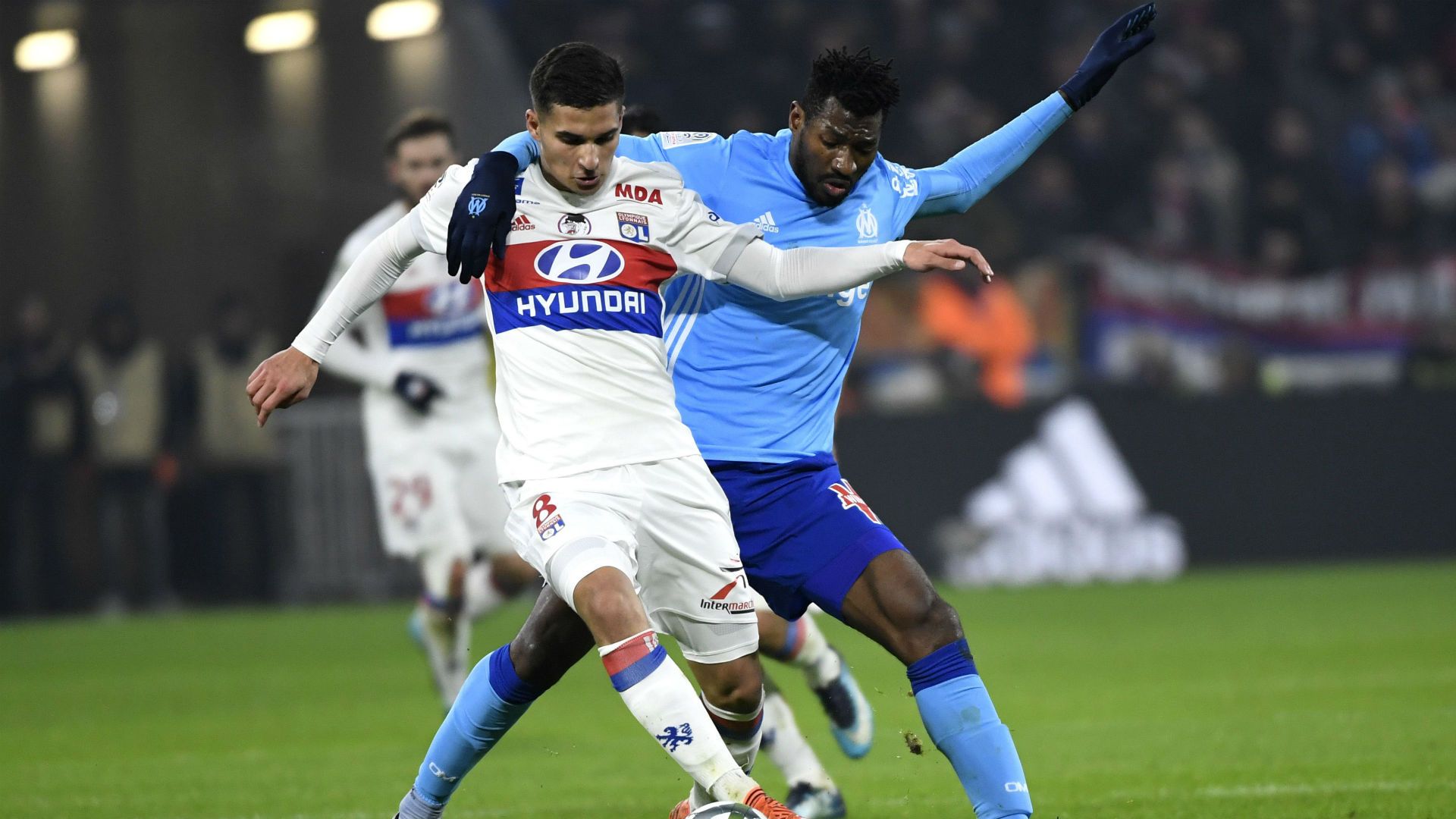 Houssem Aouar Andre-Frank Zambo Anguissa Lyon Marseille Ligue 1 17122017