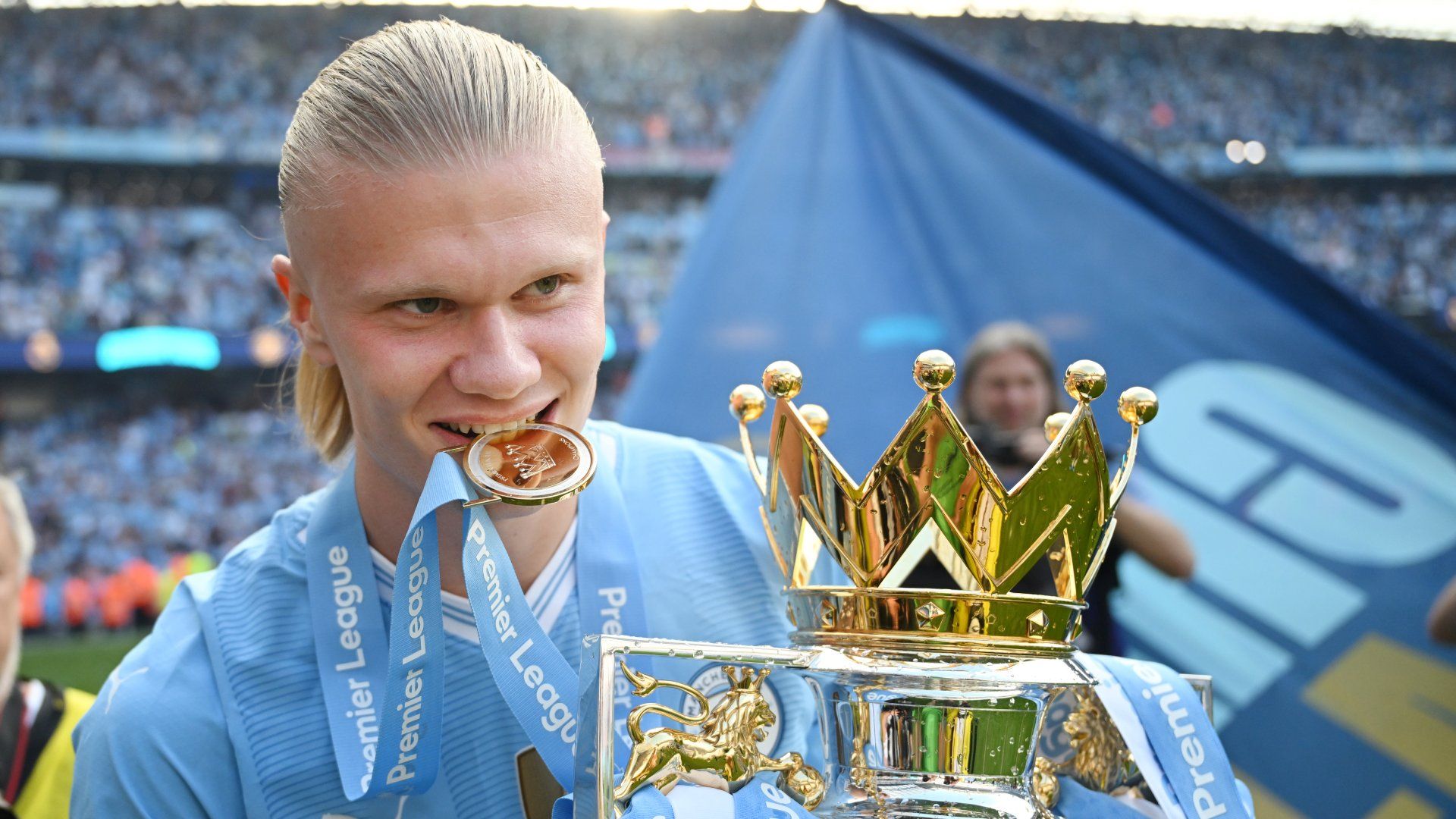 Erling Haaland Manchester City Premier League title 2023-24