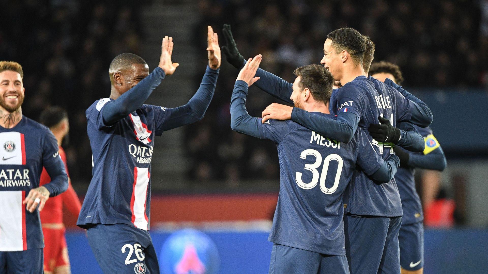 PSG Messi celebrations Ligue 1 22-23