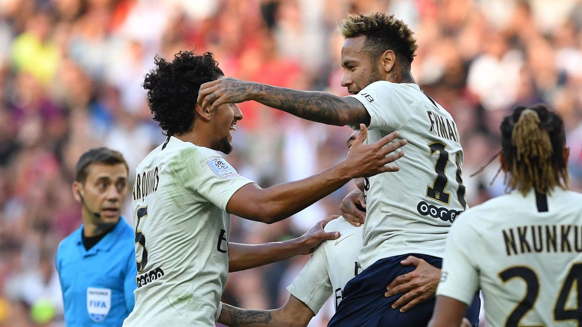 Neymar Marquinhos Nice PSG Ligue 1 29092018