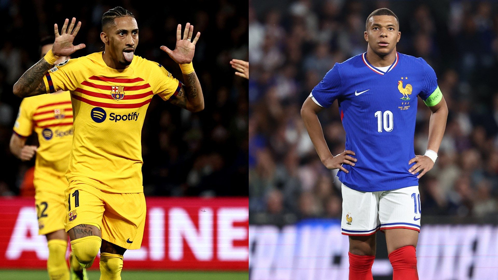 Raphinha Mbappe split