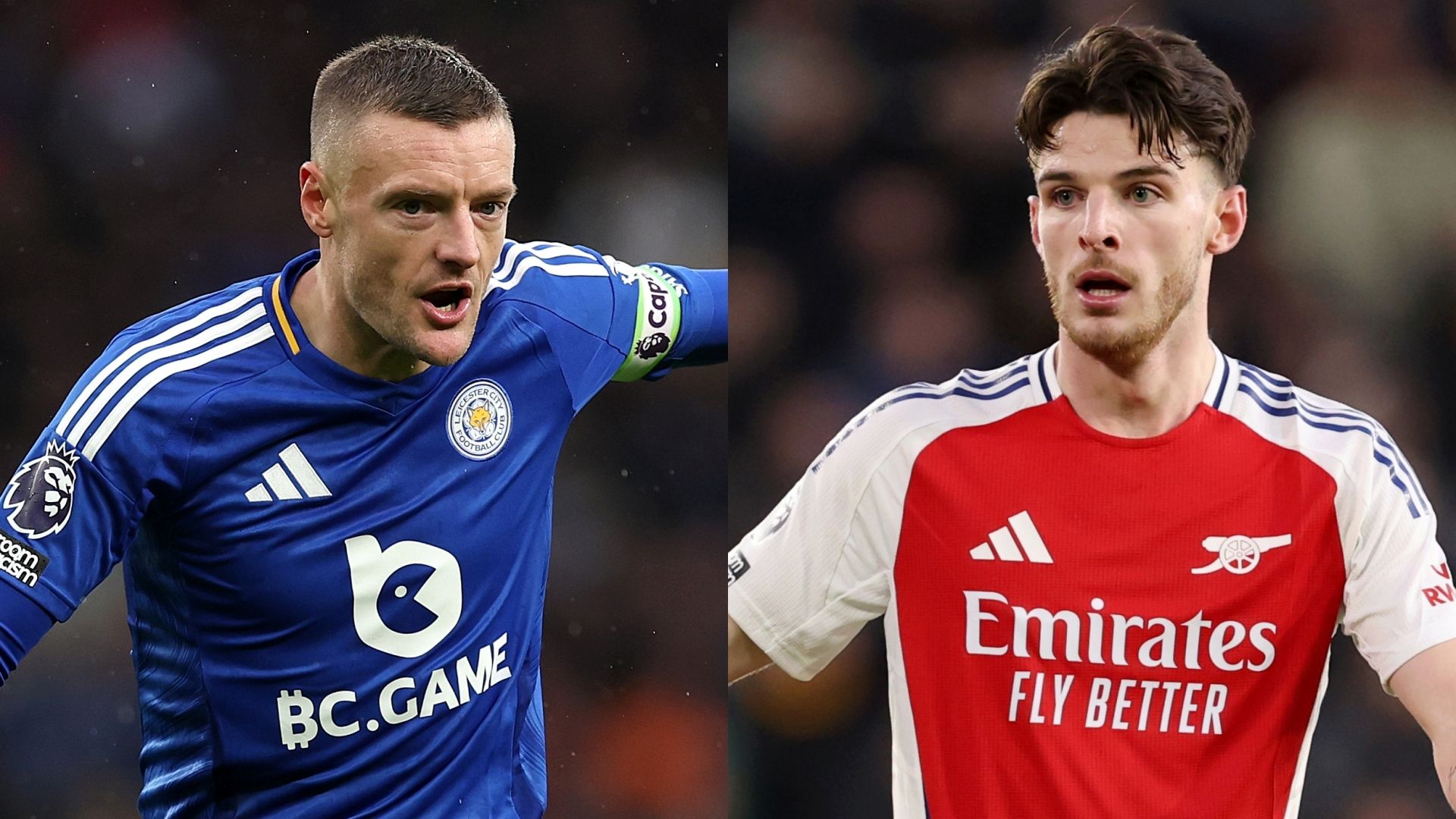 Jamie Vardy Leicester Declan Rice Arsenal