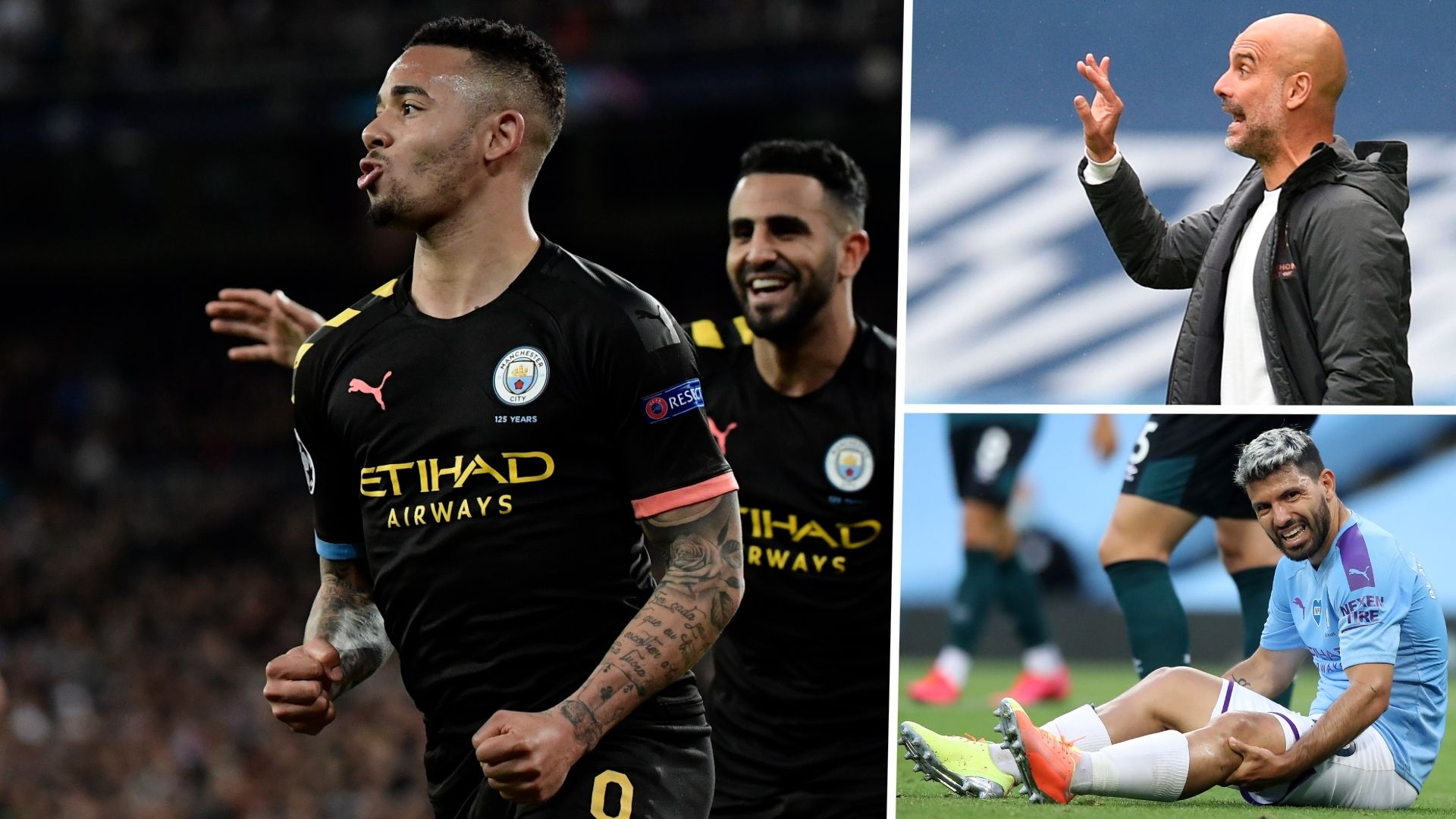 Gabriel Jesus Pep Guardiola Sergio Aguero Manchester City GFX
