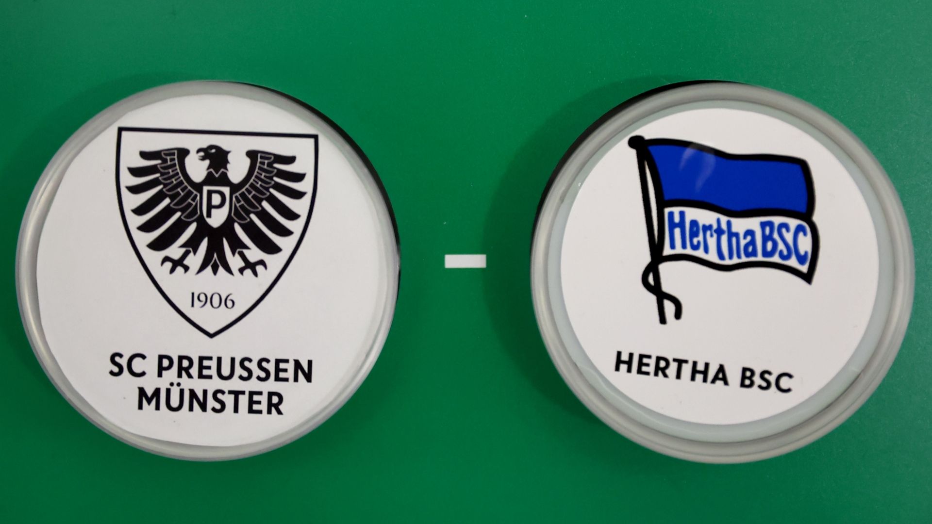 Preußen Münster Hertha BSC DFB-Pokal Logos