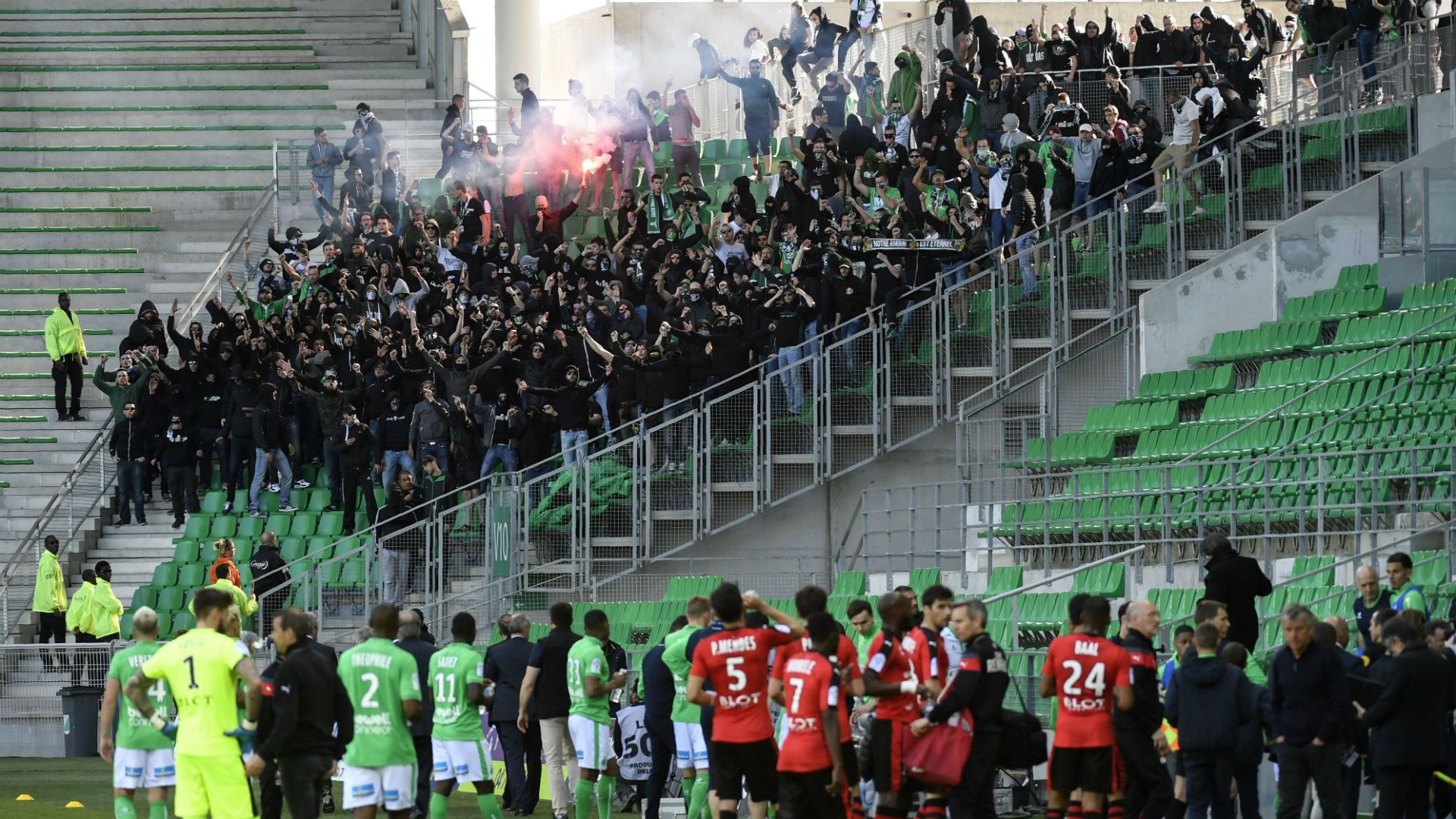 St Etienne Rennes ultras fans