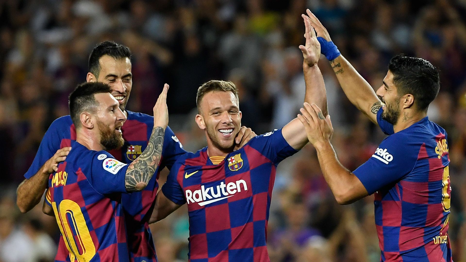 Barcelona v Villarreal Goal Celebration 09242019