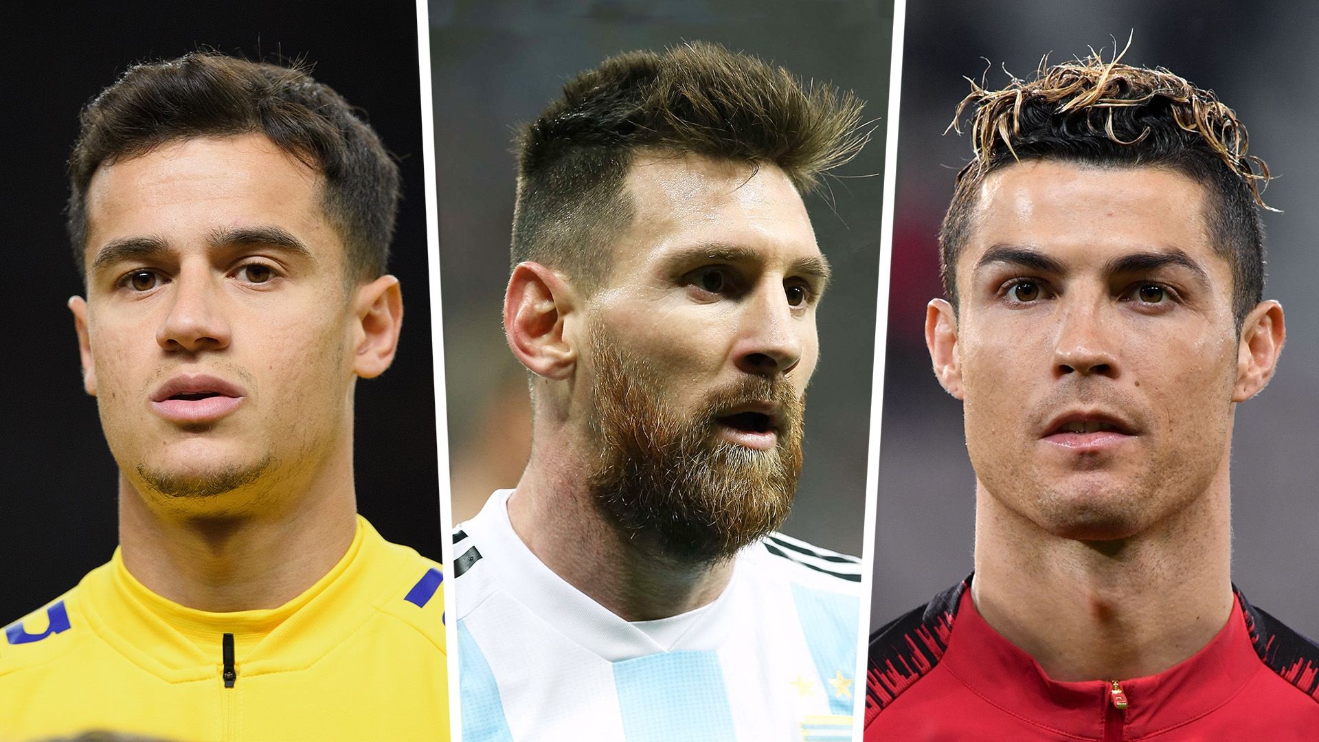 Philippe Coutinho Lionel Messi Cristiano Ronaldo