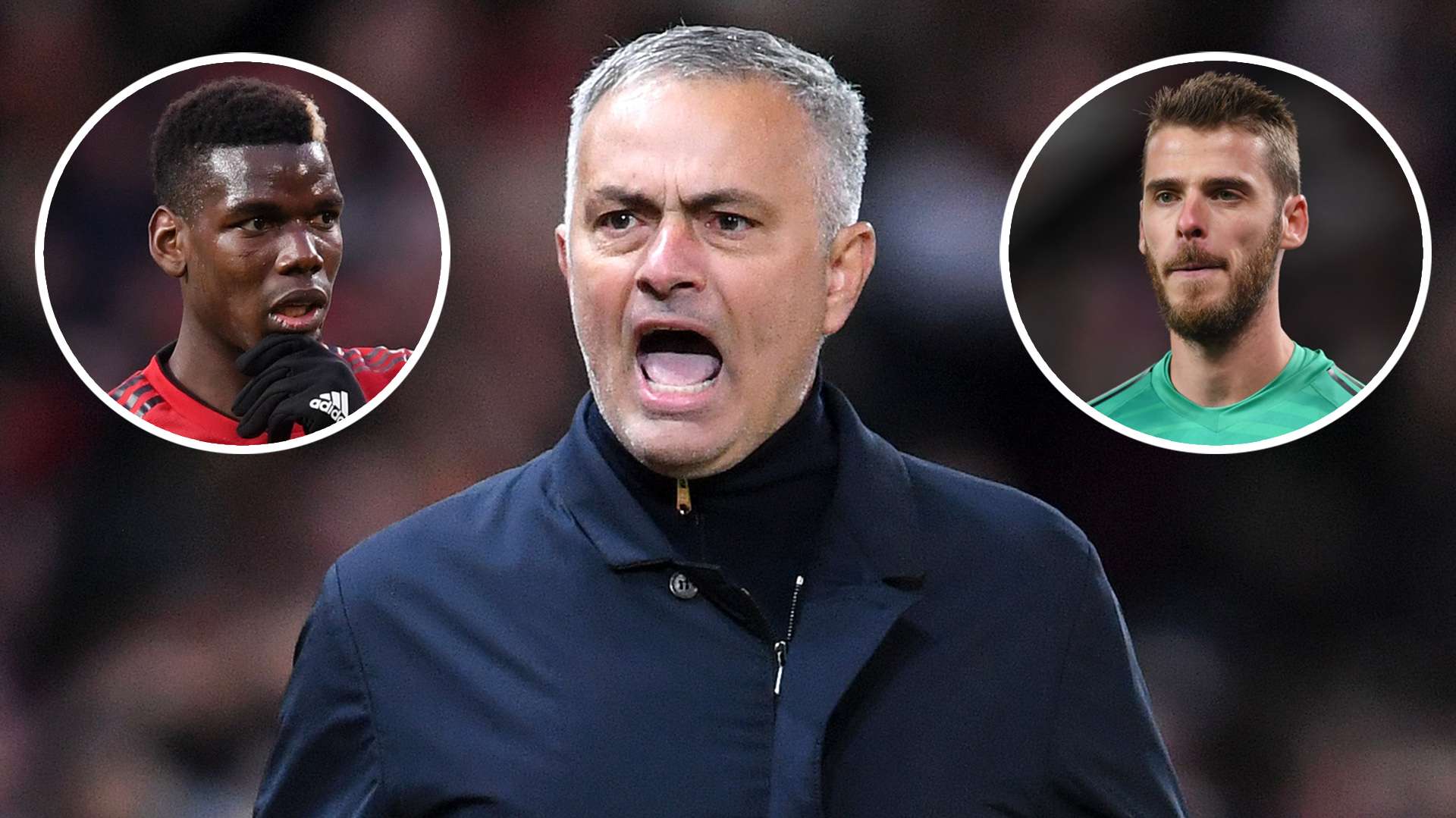 Jose Mourinho Paul Pogba David De Gea Man Utd 2018-19