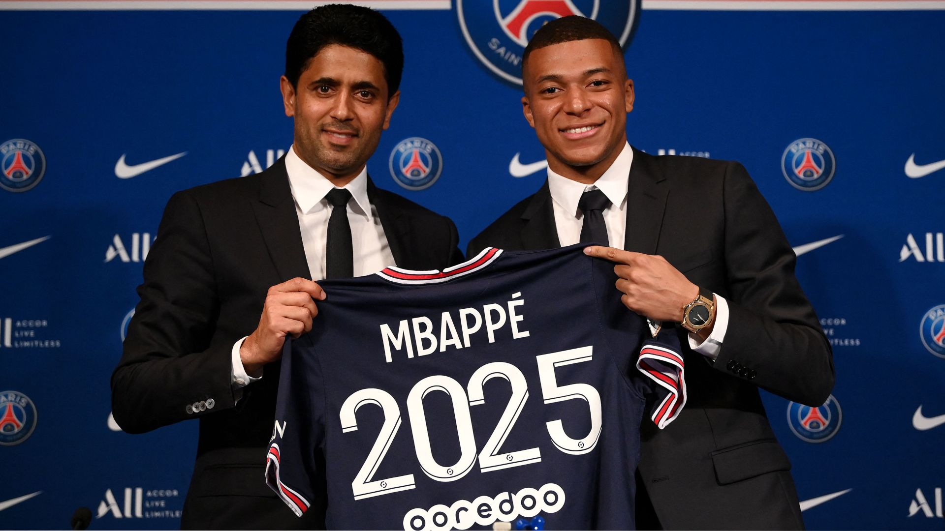 Kylian Mbappe Nasser Al-Khelaifi