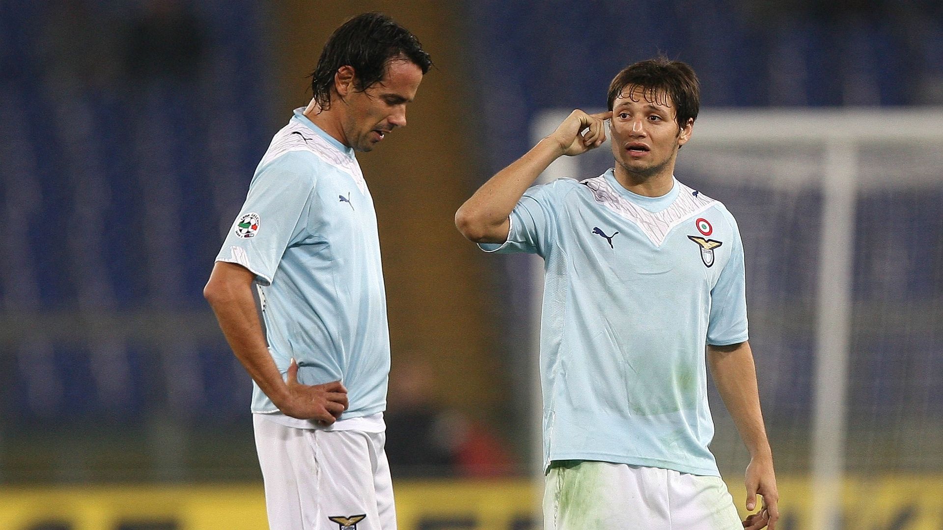 Simone Inzaghi Mauro Zarate Lazio Serie A 10282009