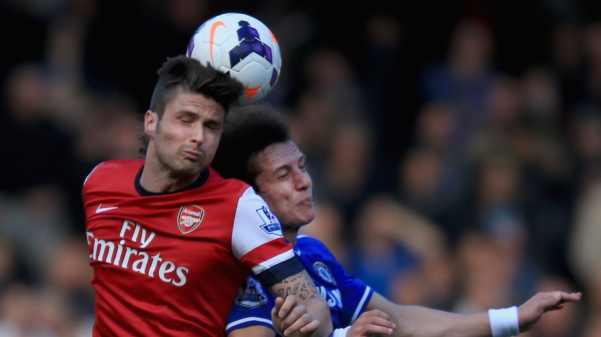 Olivier Giroud Arsenal David Luiz Chelsea