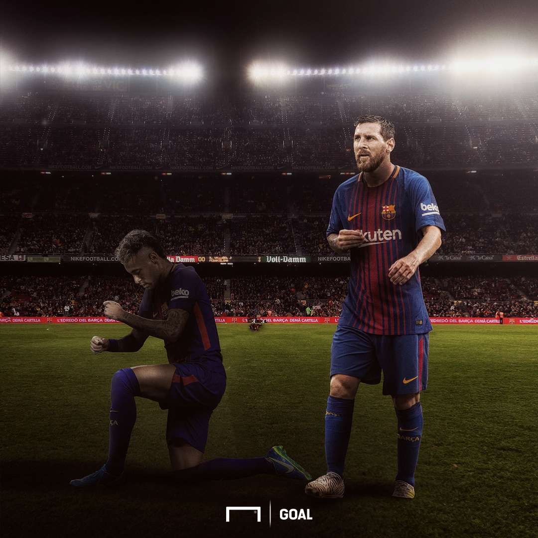 Neymar in Messi shadow GFX