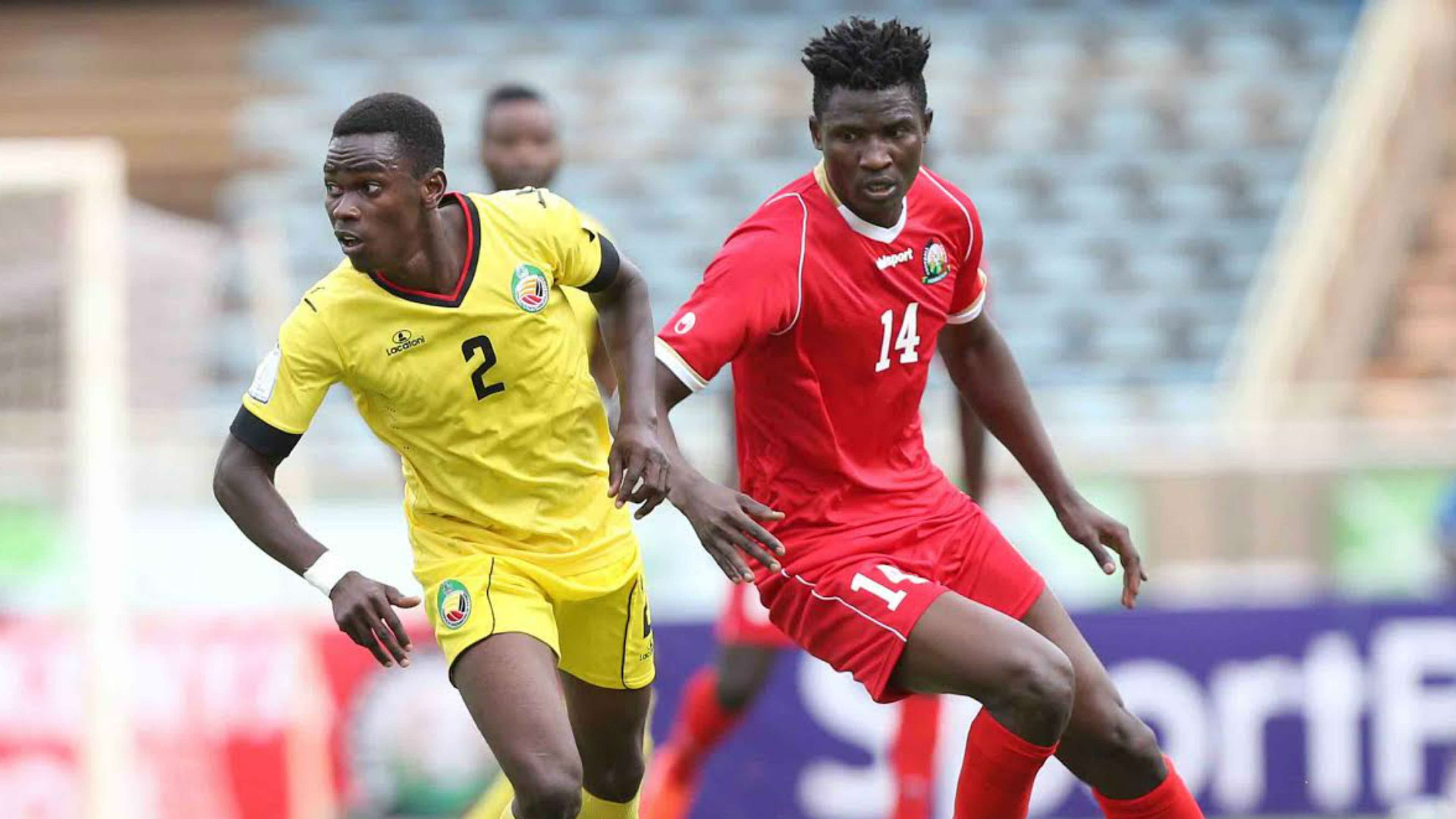Harambee Stars striker Michael Olunga v Mozambique