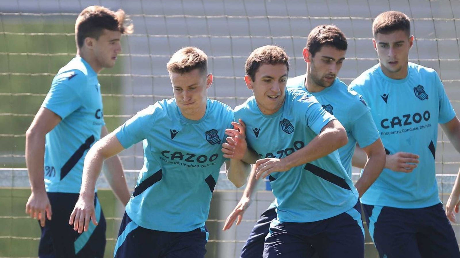 Los jugadores de la Real Sociedad durante la pretemporada