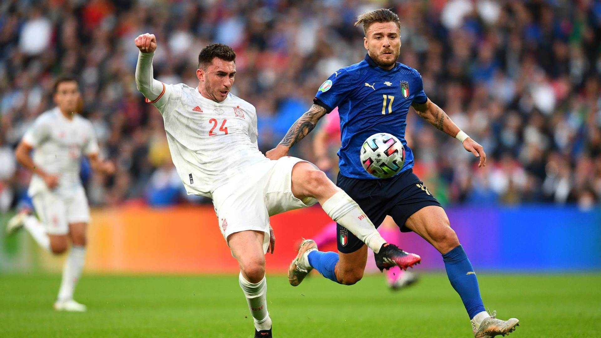 Aymeric Laporte Ciro Immobile Italy Spain Euro 2020
