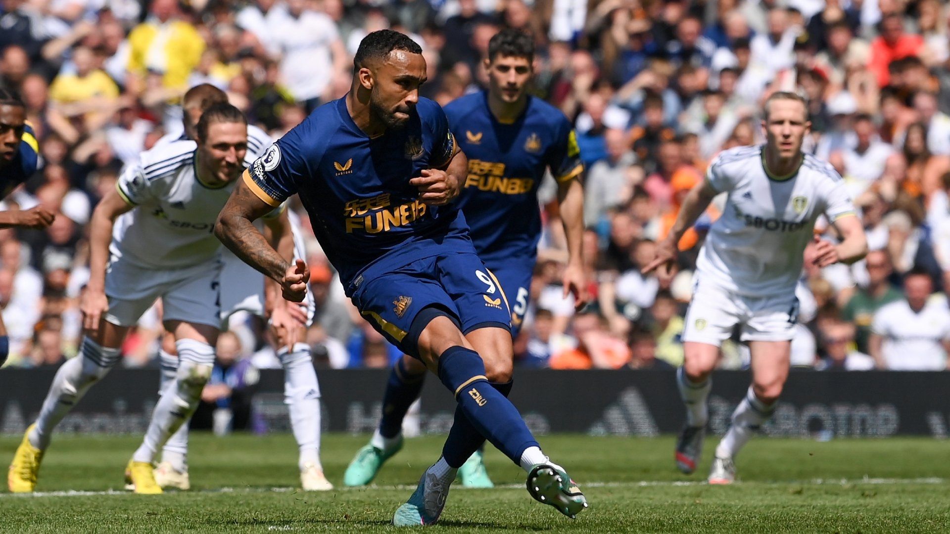 Callum Wilson penalty Newcastle Leeds 2022-23