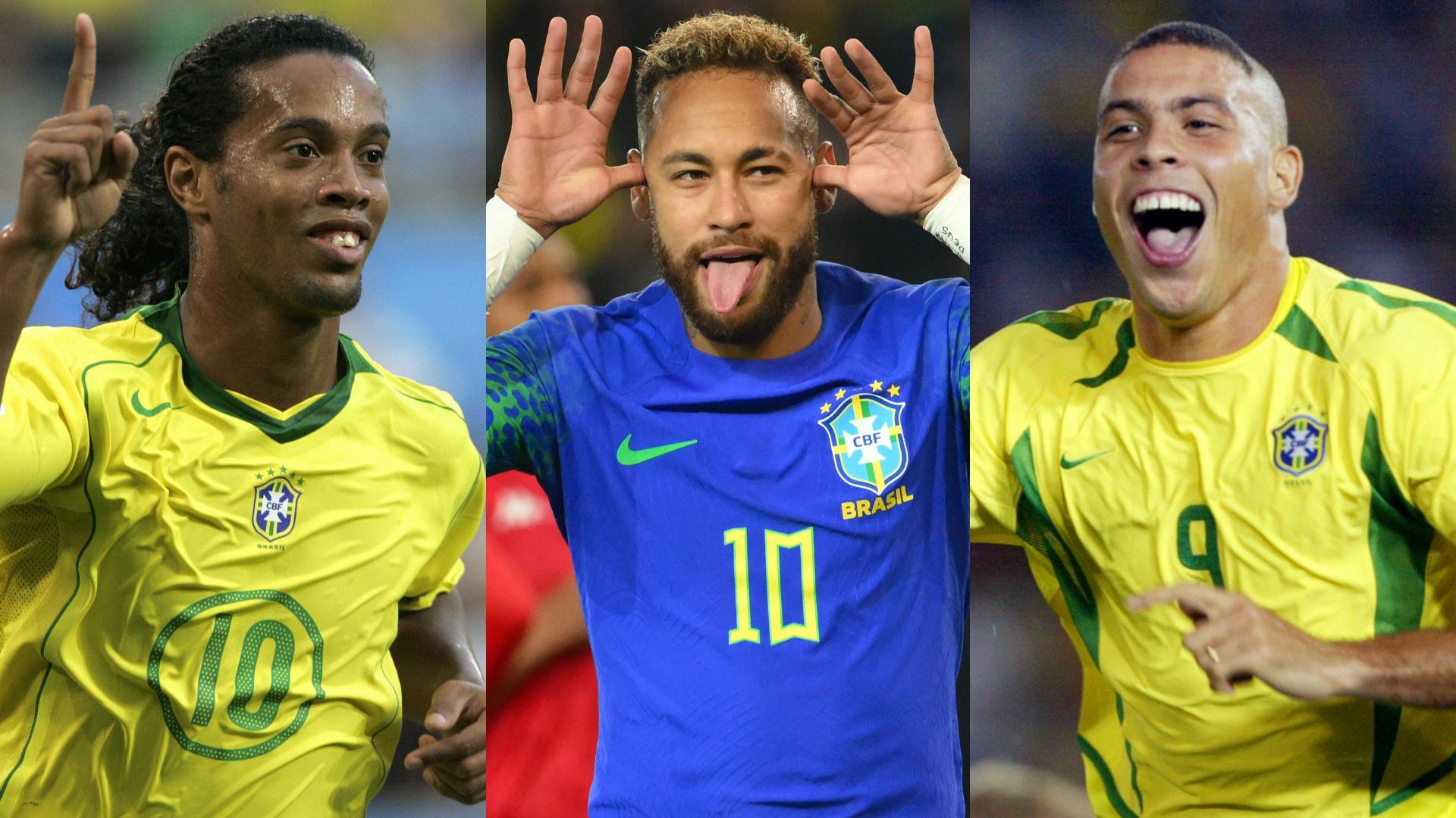 Neymar Ronaldo Ronaldinho Brazil