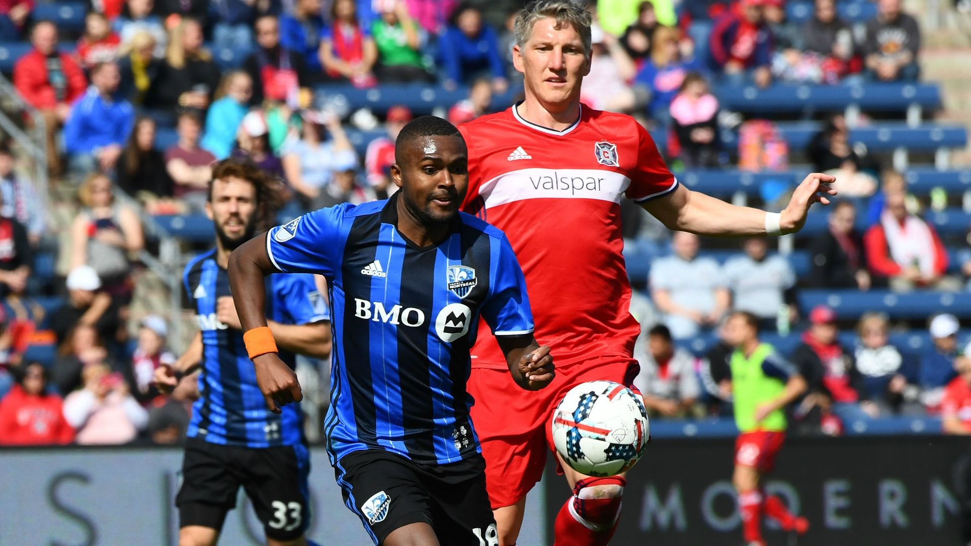 Chris Duvall Bastian Schweinsteiger Montreal Impact Chicago Fire