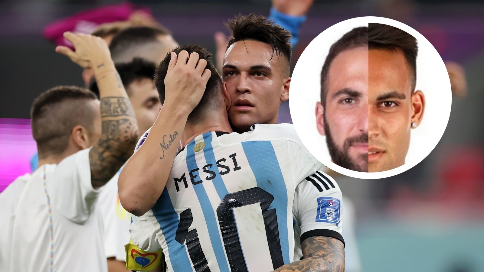 Lautaro Martinez Lionel Messi gfx