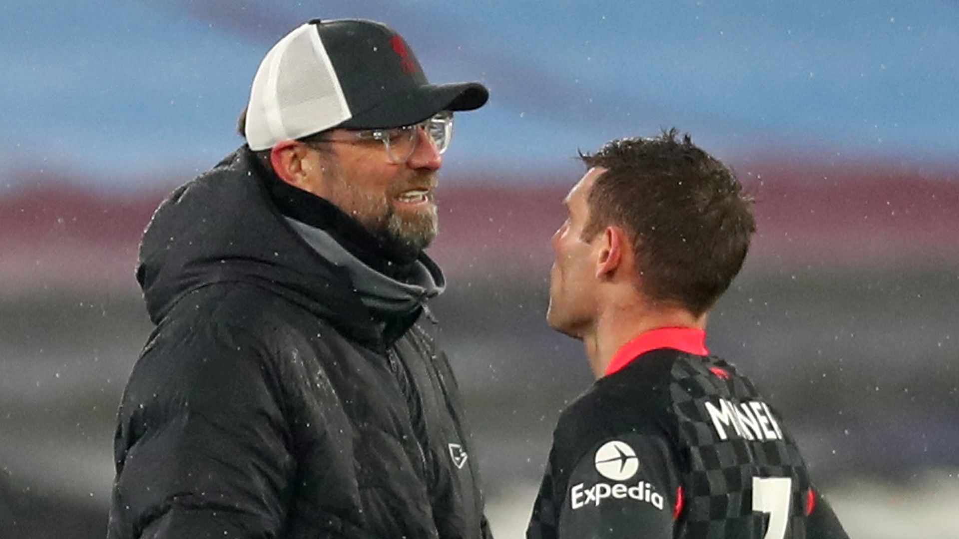 Jurgen Klopp James Milner West Ham vs Liverpool Premier League 2020-21