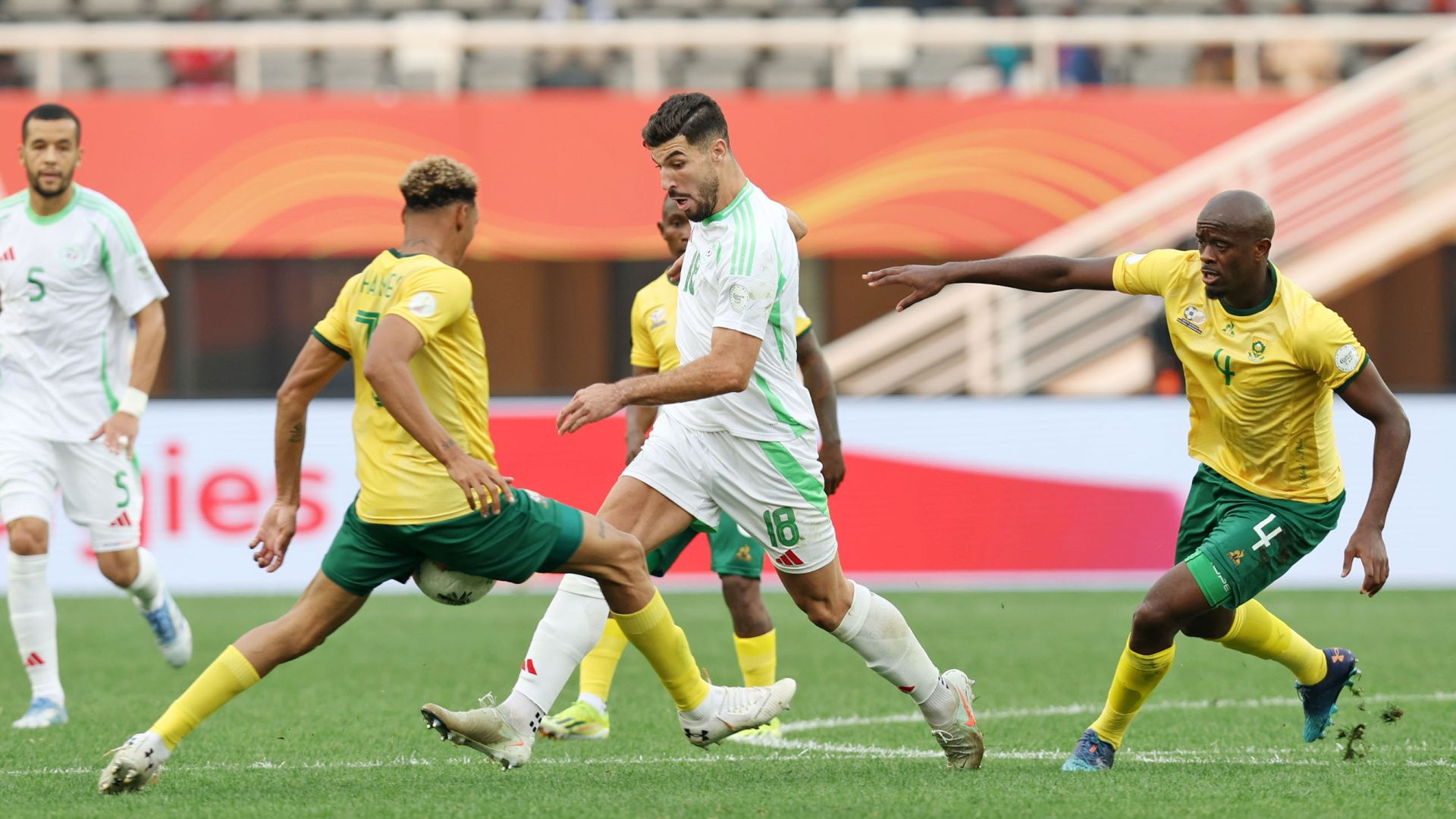 Keagan Johannes, Aimen Mahious & Kwanda Mngonyama, Algeria vs Bafana Bafana, August 2025