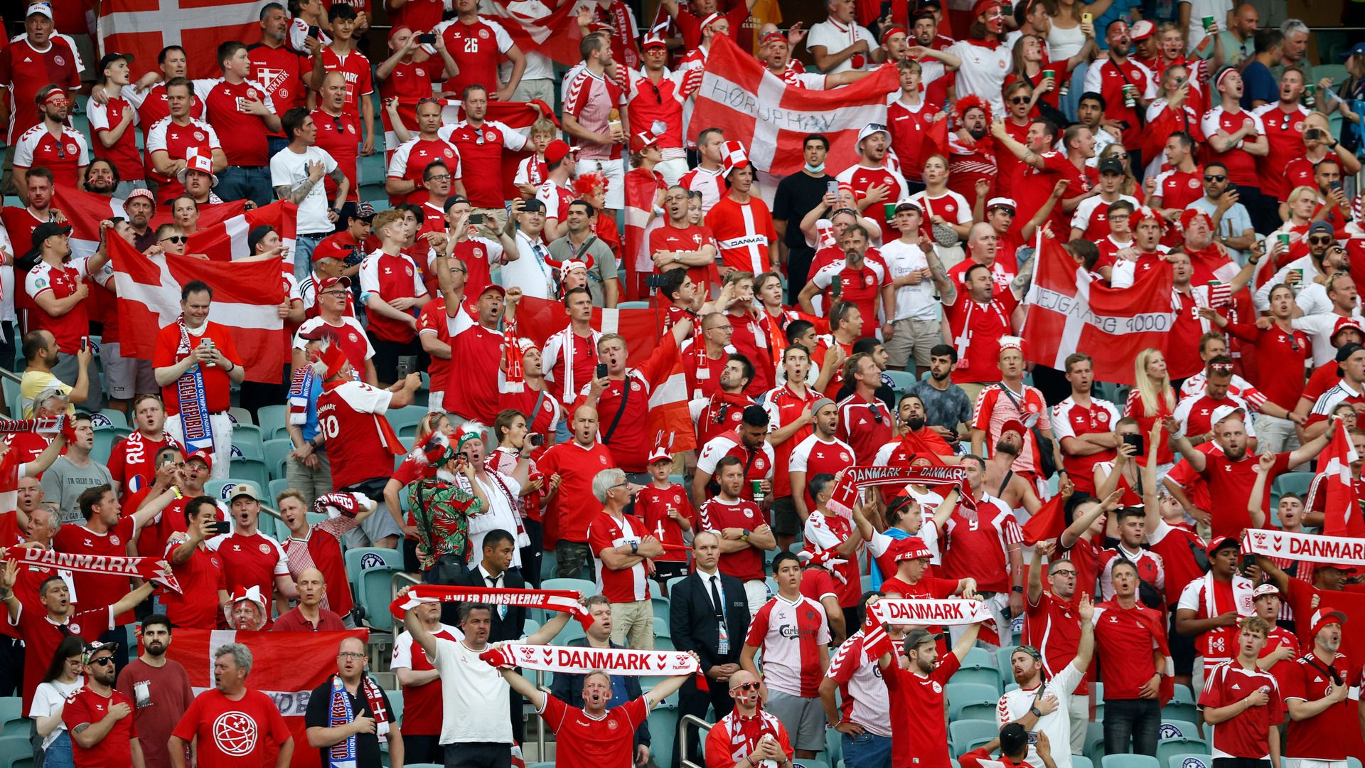 Denmark fans Euro 2020