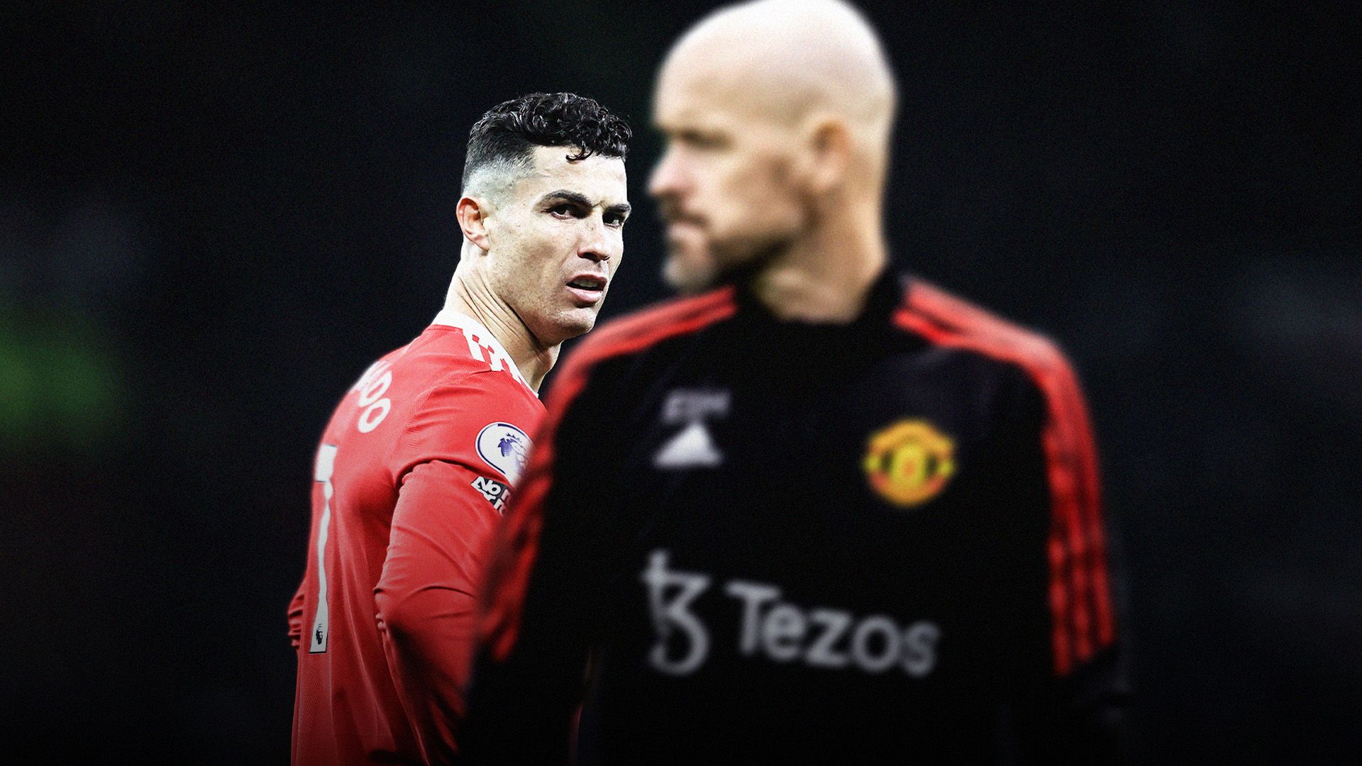 Cristiano Ronaldo Erik ten Hag Manchester United GFX